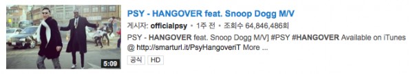 싸이 HANGOVER